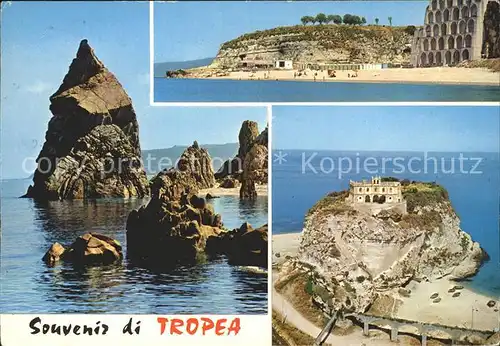Tropea Felsen Kueste Santa Maria Dell Isola Kat. Italien