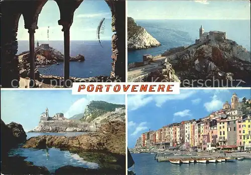 Portovenere Faraglione Angolo Pittoresco Lo Stretto Panorama Kat. Italien