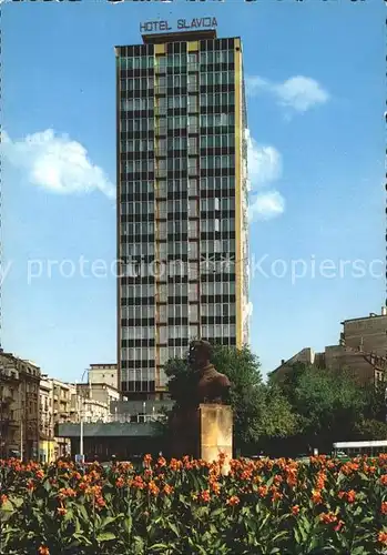 Beograd Belgrad TRG Dimitrija Tucovica Platz Denkmal Bueste Hotel Slavija Kat. Serbien