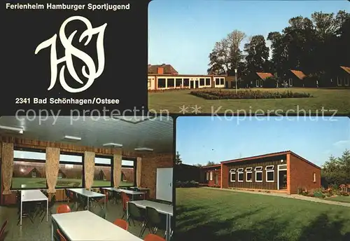 Schoenhagen Brodersby Ferienheim Schullandheim der Hamburger Sportjugend Kat. Brodersby Schlei