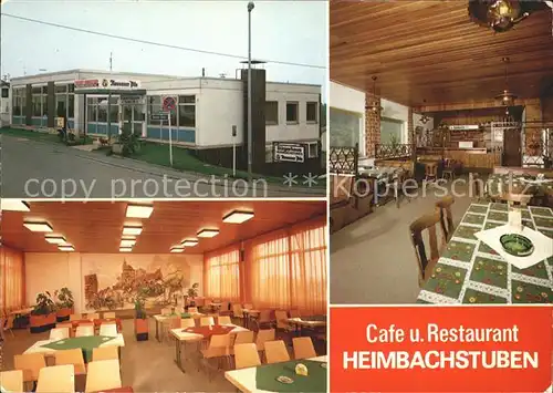 Heimbach Bad Schwalbach Cafe Restaurant Heimbachstuben Kat. Bad Schwalbach