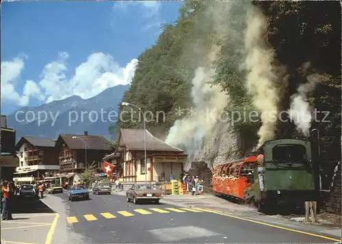 Brienz BE Abfahrt der Rothornbahn Eisenbahn Kat. Brienz