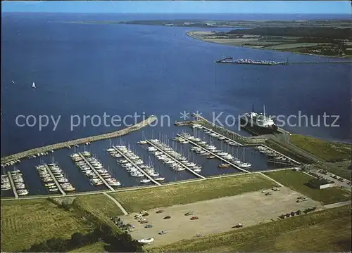 Faaborg Fliegeraufnahme Yachthafen Mole Kat. Daenemark