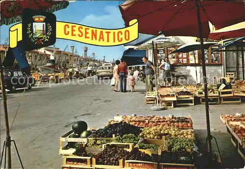 Cesenatico Porto Canale Markt Kat. Italien