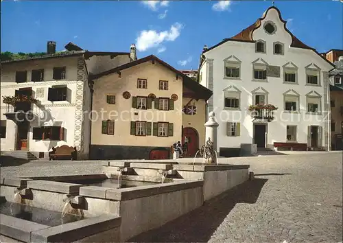 Scuol Tarasp Vulpera Dorfplatz Scuol / Scuol /Bz. Inn