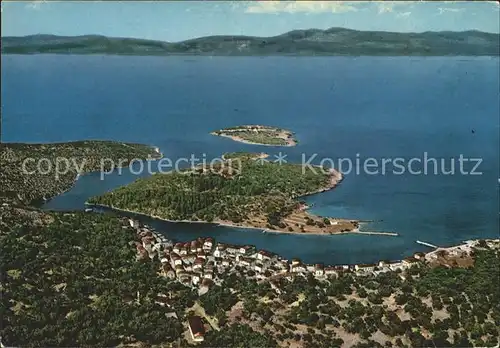 Korfu Corfu Fliegeraufnahme mit Insel Paxi Kat. Griechenland