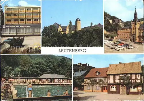 Leutenberg Thueringen Rathaus,Schwimmbad,Erholungsheim,hauptstrasse / Leutenberg /Saalfeld-Rudolstadt LKR