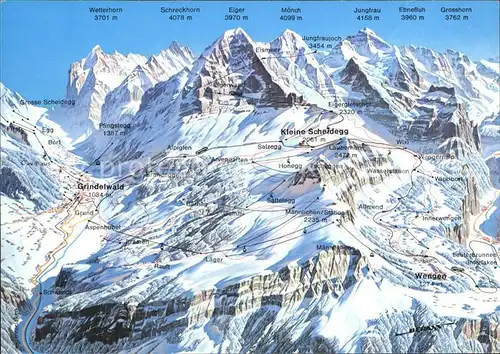 Jungfrau BE Grindelwald Kleine Scheidegg Wengen Kat. Jungfrau