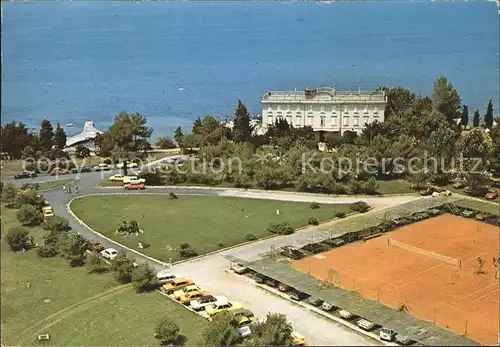 Punta Umag Hotel Beograd Tennis Meerblick Fliegeraufnahme