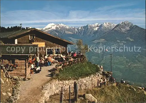 Dorf Tirol Berggasthof Steinegg Alpenpanorama Naturpark Texelgruppe Kat. Tirolo