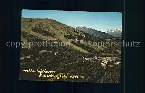 Katschberghoehe Hoehenluftkurort Alpenpanorama Fliegeraufnahme Kat. Rennweg am Katschberg