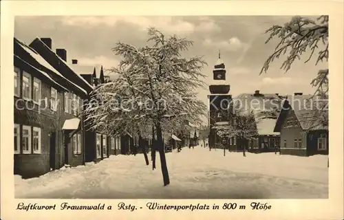 Frauenwald Thueringen Dorfpartie im Winter Kat. Frauenwald