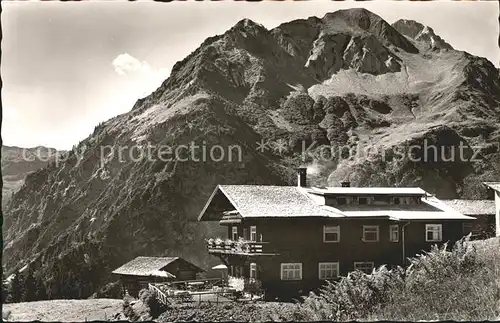 Mittelberg Kleinwalsertal Alpengaststaette Buehlalpe Kat. Oesterreich