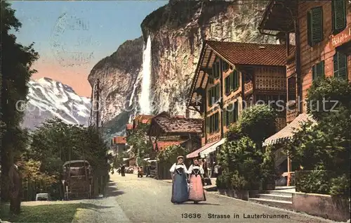 Lauterbrunnen BE Strassenpartie Kat. Lauterbrunnen