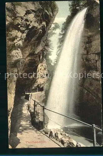 Boezingen Boujean Taubenloch Wasserfall Kat. Biel Bienne