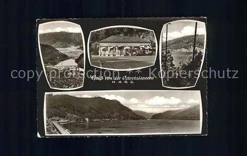 Odertalsperre Teilansichten Panorama Kat. Bad Lauterberg im Harz