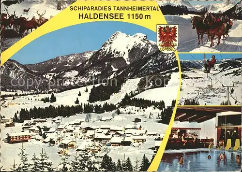 Haldensee mit Aggenstein Tannheimertal Skilifte Pferdeschlitten Hallenbad Kat. Oesterreich