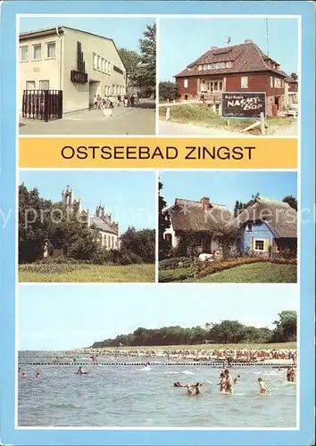 Zingst Ostseebad Strand Reetdachhaeuser Kat. Zingst Darss