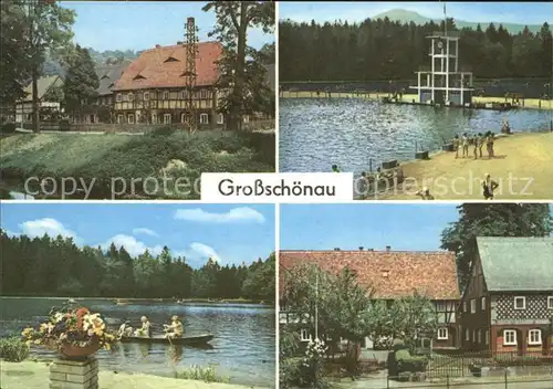 Gross Schoenau Goerlitz Mandau Schwimmbad Gondelteich Kat. Goerlitz