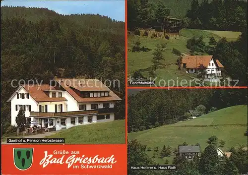 Bad Griesbach Schwarzwald  Gasthaus Pension Herbstwasen Renchtalhuette  Kat. Bad Peterstal Griesbach