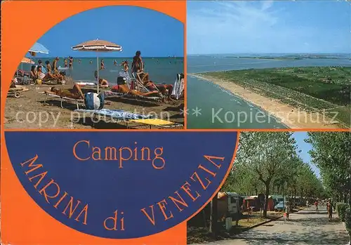 Punta Sabbioni Camping Marina di Venezia Fliegeraufnahme Promenade Kat. Venezia Venedig