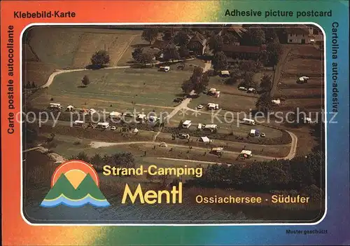 Ossiachersee Strand Camping Mentl Fliegeraufnahme Kat. Ossiach