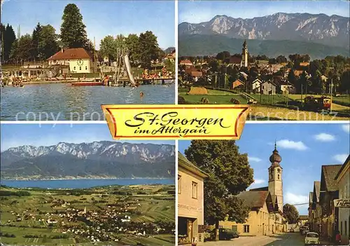 St Georgen Attergau Seepartie Panorama Ortsansichten Kat. Voecklabruck