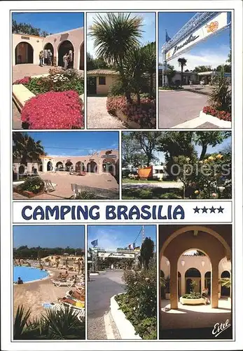 Canet Plage Camping Brasilia Basar Eingang Park Swimmingpool Restaurant Kat. Canet en Roussillon