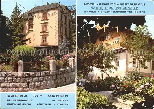 Vahrn Hotel Pension Villa Mayr Kat. Italien