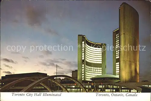 Toronto Canada Toronto City Hall Illuminated Kat. Ontario
