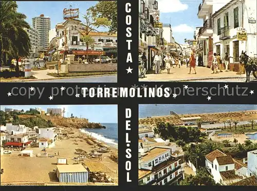 Torremolinos Strassen und Strandpartien Kat. Malaga Costa del Sol