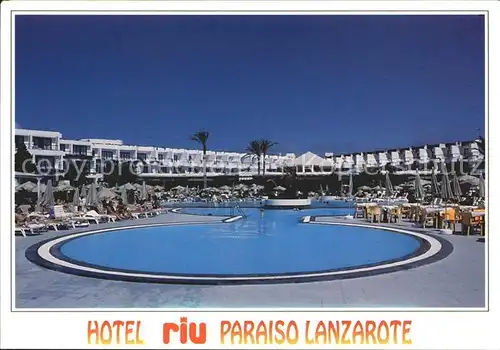 Lanzarote Kanarische Inseln Hotel Riu Paraiso Puerto del Carmen Swimmingpool Kat. 
