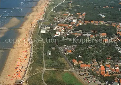 Domburg Dorp en strand Fliegeraufnahme Kat. Niederlande