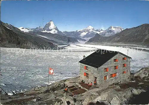 Zermatt VS Monte Rosa Huette Gornergletscher Matterhorn Dt Blanche Obergabelhorn Kat. Zermatt