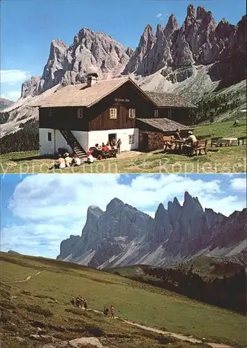 Lajen Groednertal Suedtirol Schutzhaus Brogles Dolomiten Kat. Oesterreich