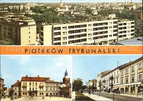 Piotrkow Trybunalski Widok ogolny Rynek Trybunalski Ulica Juliusza Slowackiego Kat. Polen