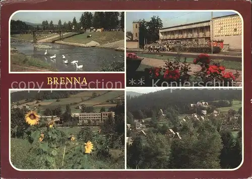 Brenna Ortsansicht Gebaeude Brennica River Restaurant Panorama