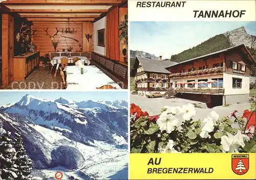 Au Bregenzerwald Restaurant Pension Tannahof Jaegerstube Panorama Kat. Schoppernau