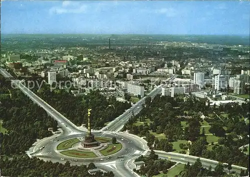 Tiergarten Berlin Siegessaeule und Hansaviertel Fliegeraufnahme / Berlin /Berlin Stadtkreis