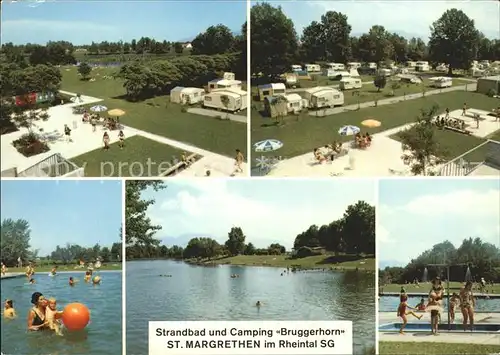 St Margarethen SG Strandbad und Camping Bruggerhorn am Bodensee Kat. St Gallen SG