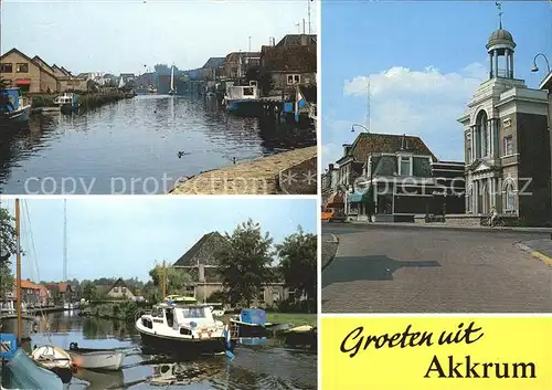 Akkrum Kirche Motorboot  Kat. Niederlande