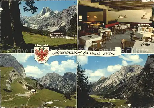 Pertisau Achensee Alpengasthof Gramai Lamsen Spitze Speisesaal Gramai Hochalm Rappenspitze Drist K  Kat. Eben am Achensee