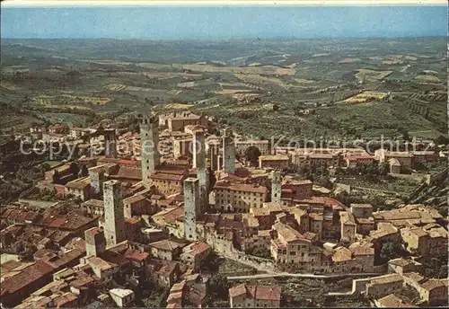 San Gimignano Citta Panorama veduta aerea Kat. Italien