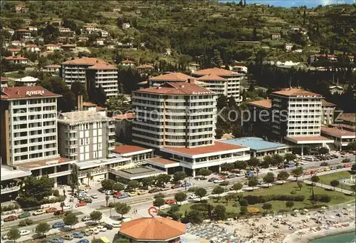 Portorose Istrien Hotels Strand Fliegeraufnahme Kat. Slowenien