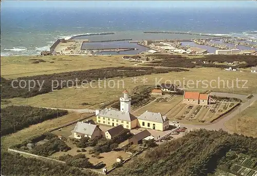 Hanstholm Kirke Kirche Hafen Fliegeraufnahme Kat. Daenemark