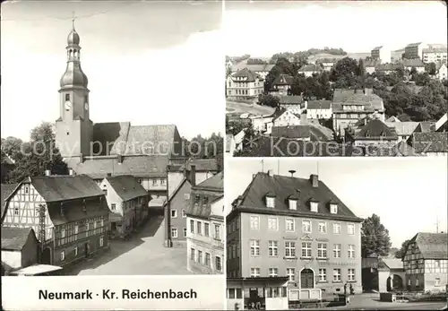 Neumark Reichenbach Ortsansicht mit Kirche Kreissparkasse