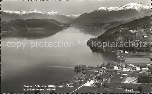 Millstaettersee Seebad Doebriach Fliegeraufnahme Kat. Oesterreich