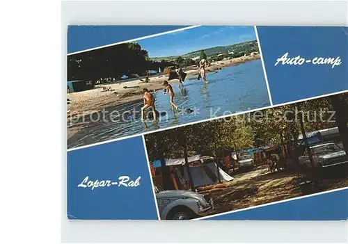 Lopar Auto Camp Strandpartie Zeltplatz Kat. Rab Kroatien
