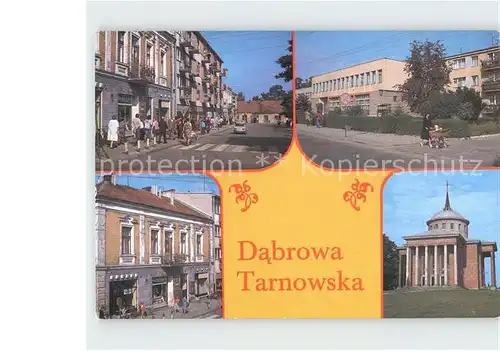 Dabrowa Tarnowska Rynek Fragment miasta Kamienica Kosciol zbudowany w latach Kat. Polen
