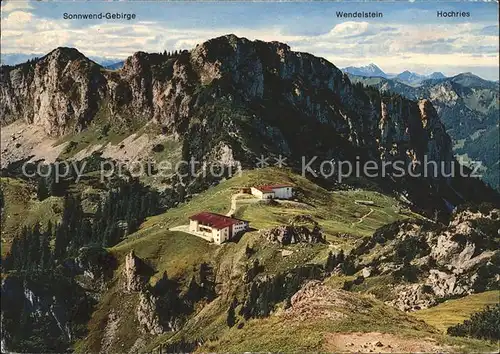 Kampenwand Chiemgau Berggasthof Kampenwandseilbahn Sonnwend Gebirge Wendelstein Hochries  Kat. Aschau i.Chiemgau